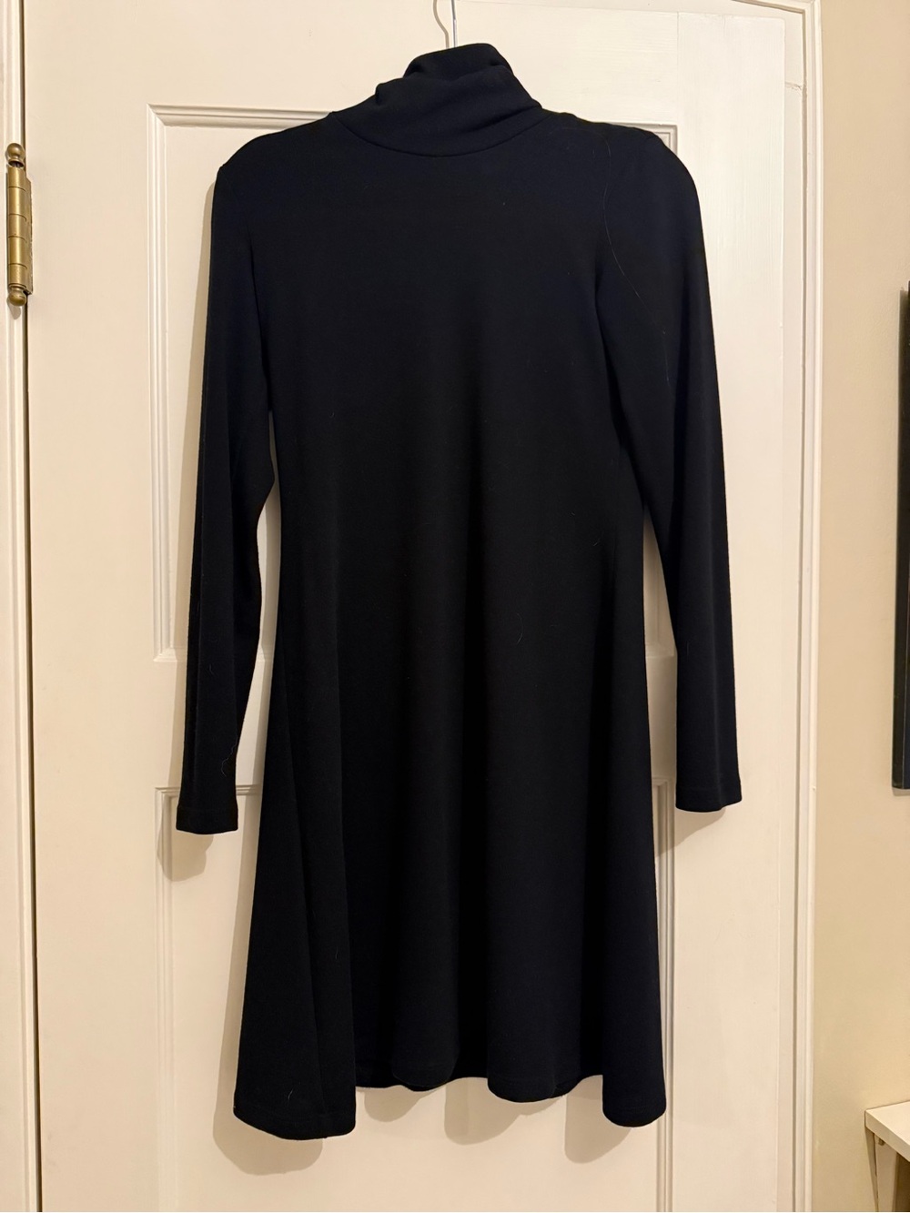 Karen Kane Black Long-Sleeve Turtleneck Swing Dress